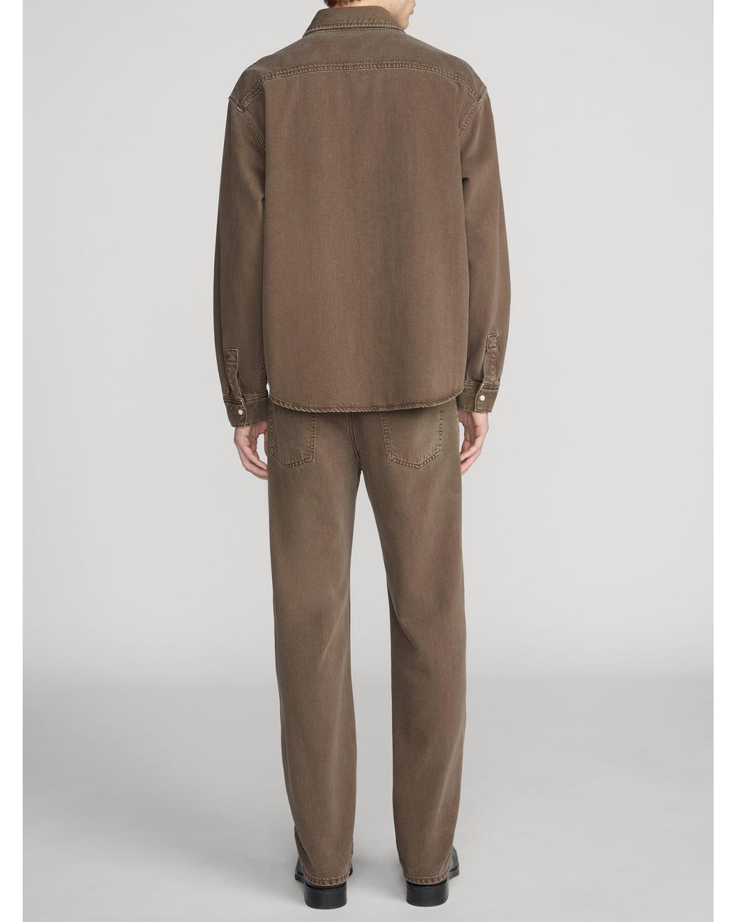 FRAME Brown Relaxed Denim Shirt for men