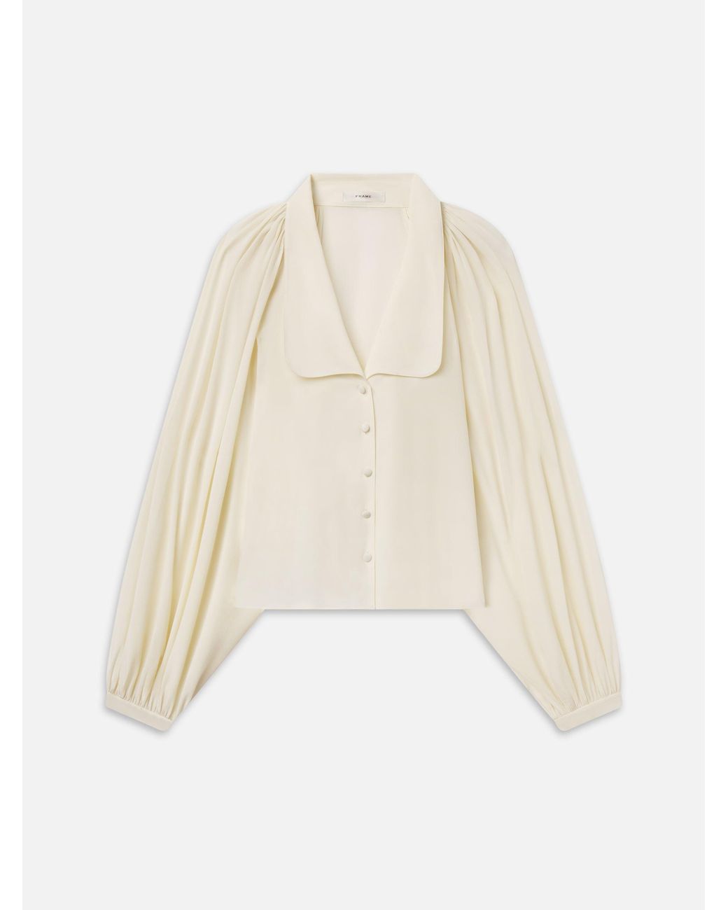 FRAME White The Silk Gala Shirt