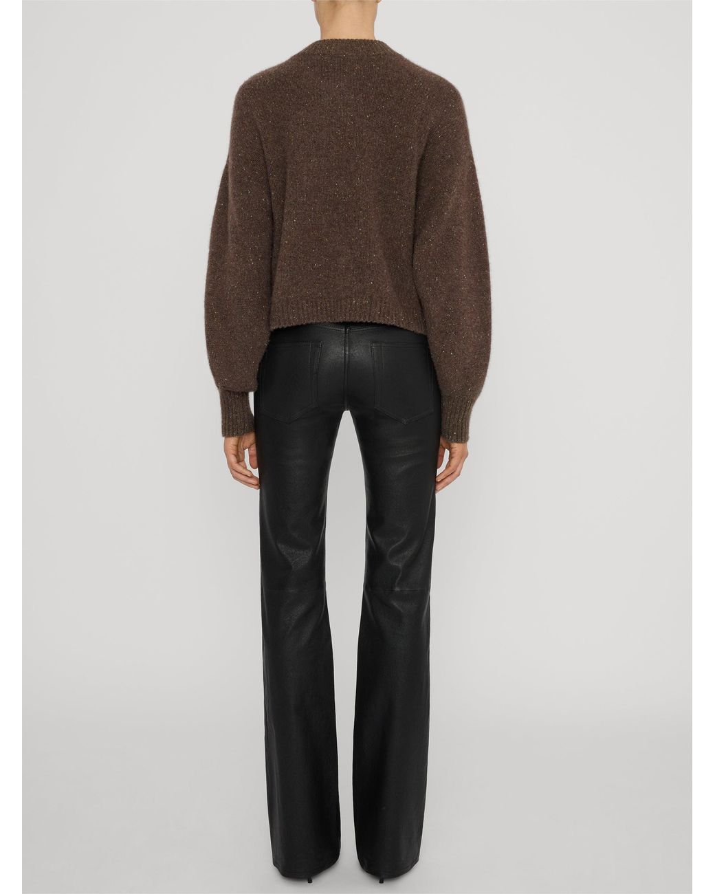 FRAME Brown The Cashmere Fleck Cardi