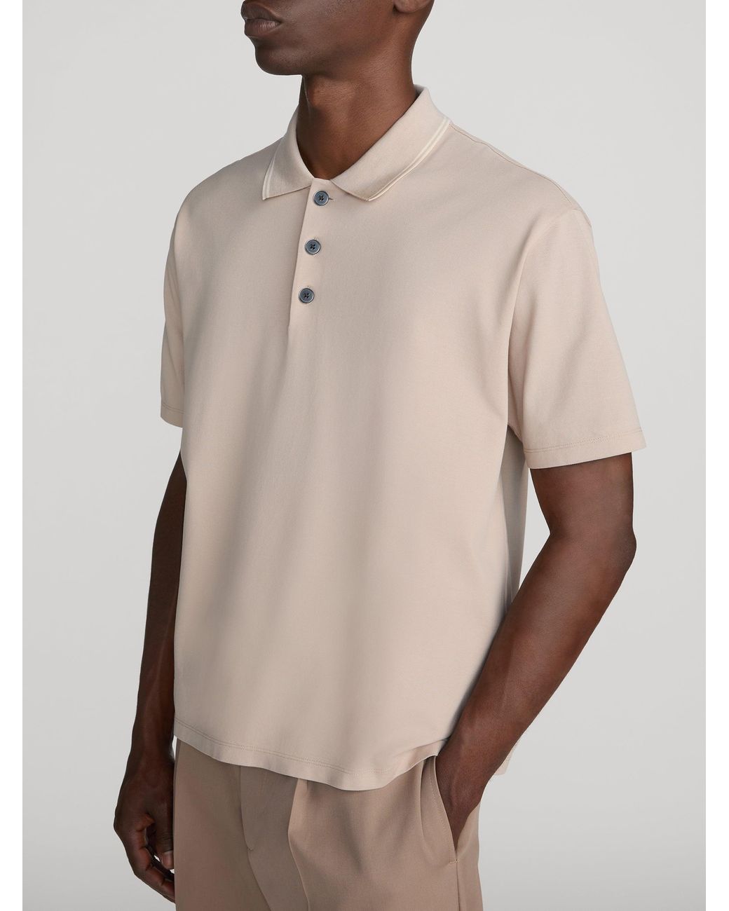 FRAME Natural Light Pique Polo for men