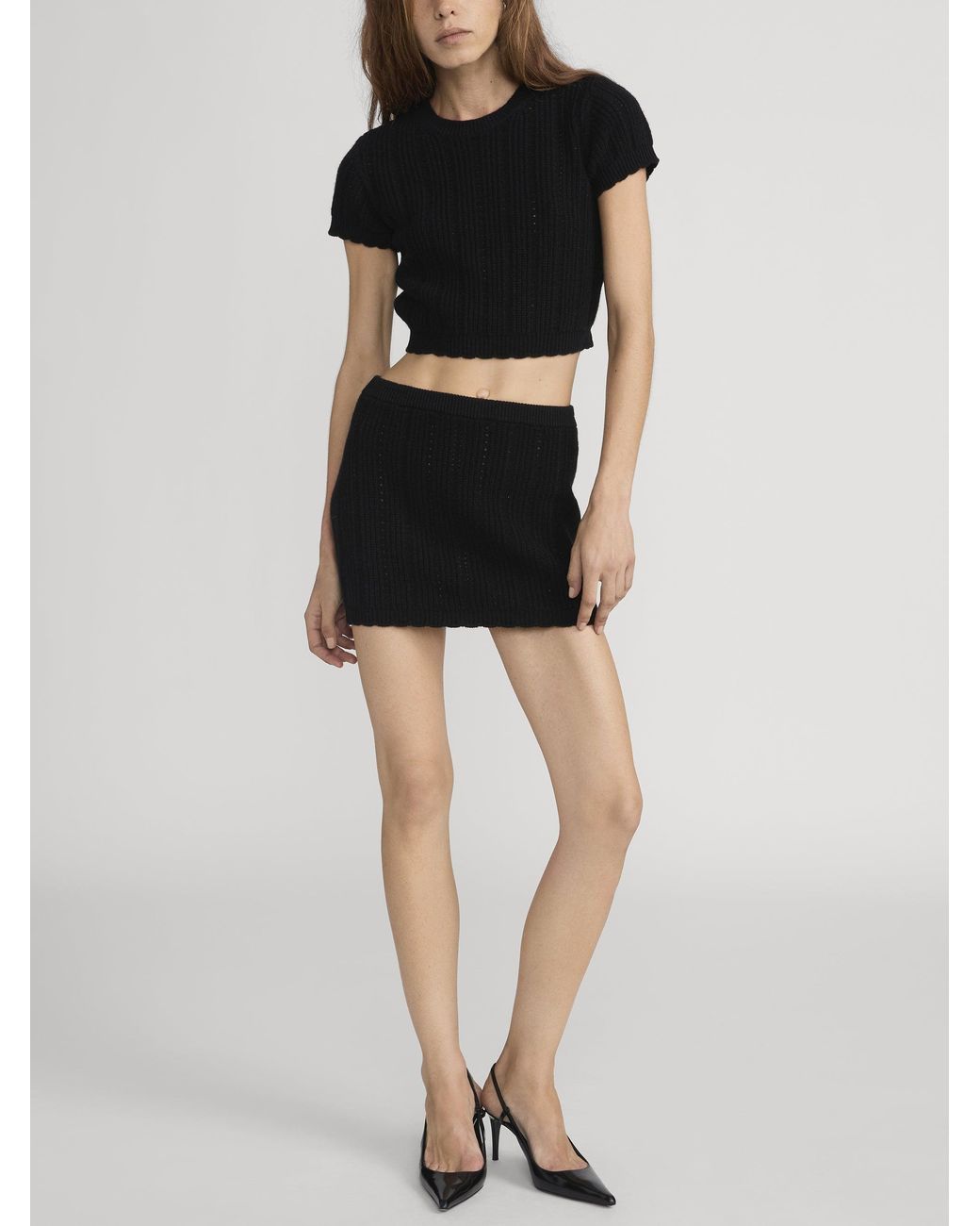 FRAME Black The Getaway Skirt