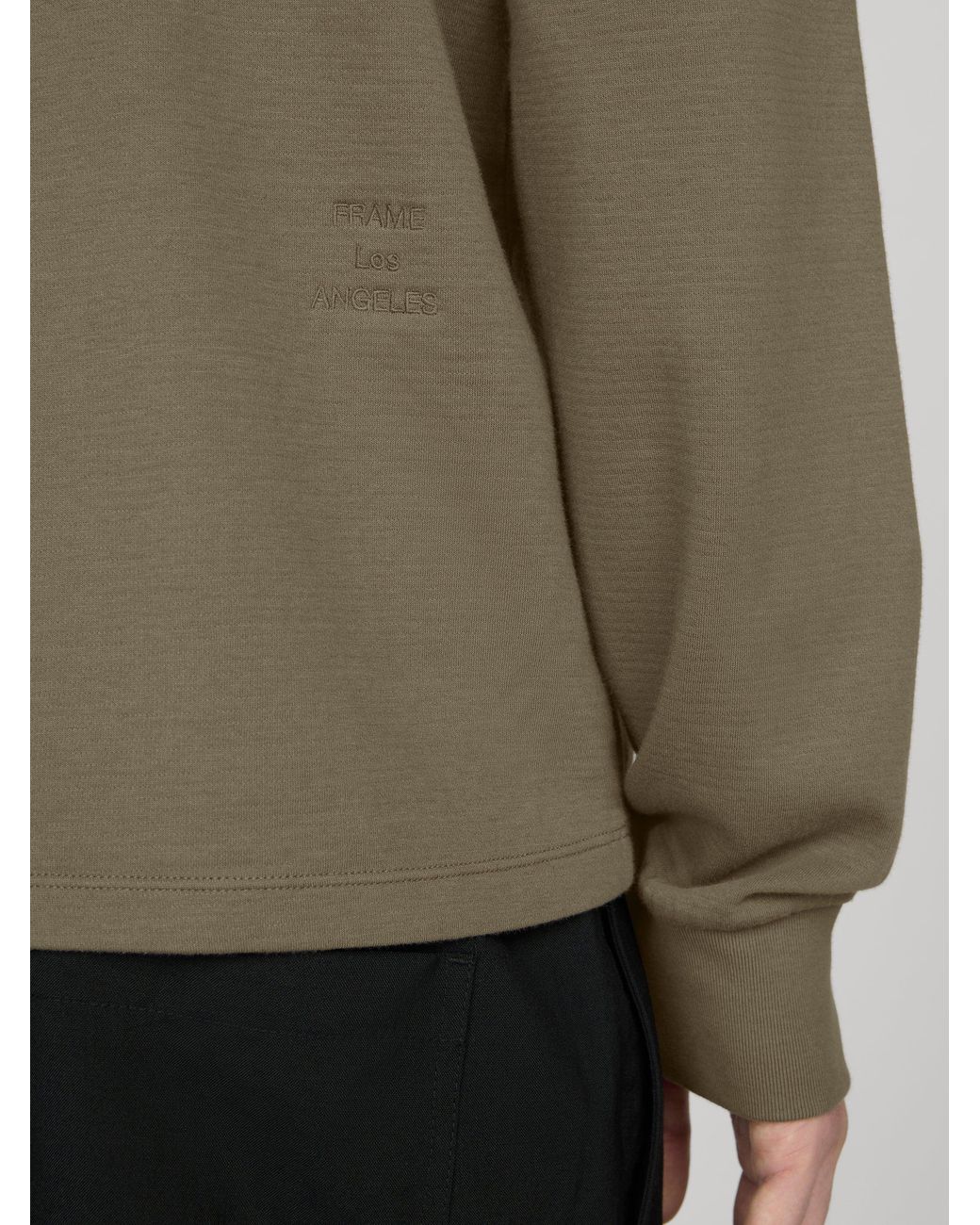 FRAME Green Duo Fold Long Sleeve Tee for men