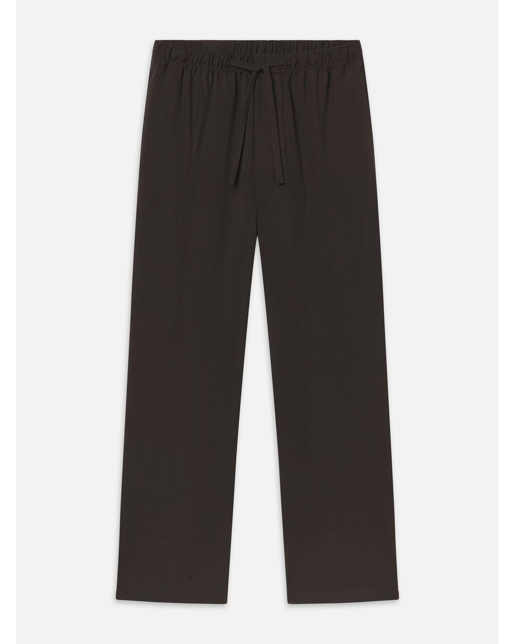 FRAME Black Wool Easy Trousers for men