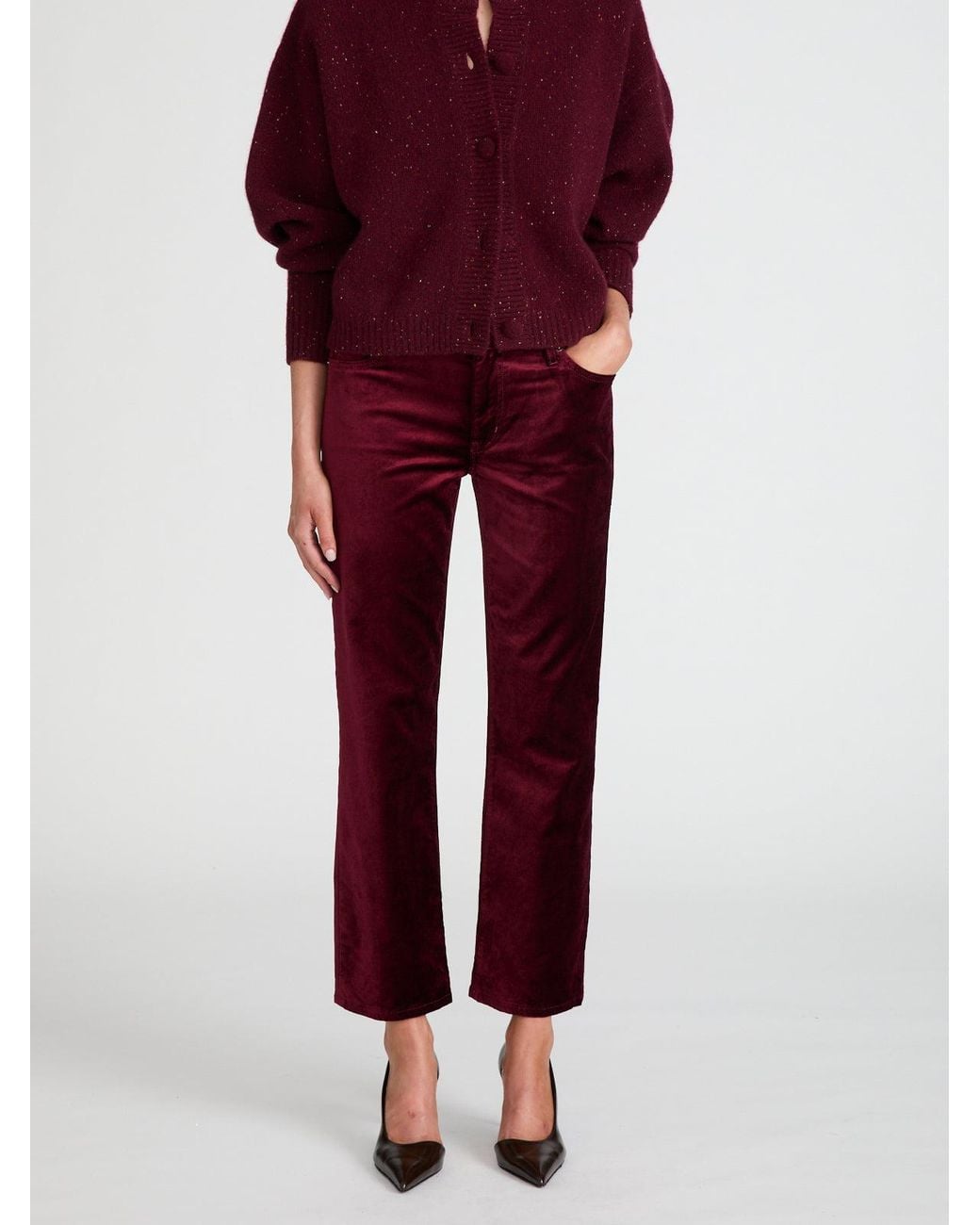 FRAME The Velvet Cigarette in Red | Lyst