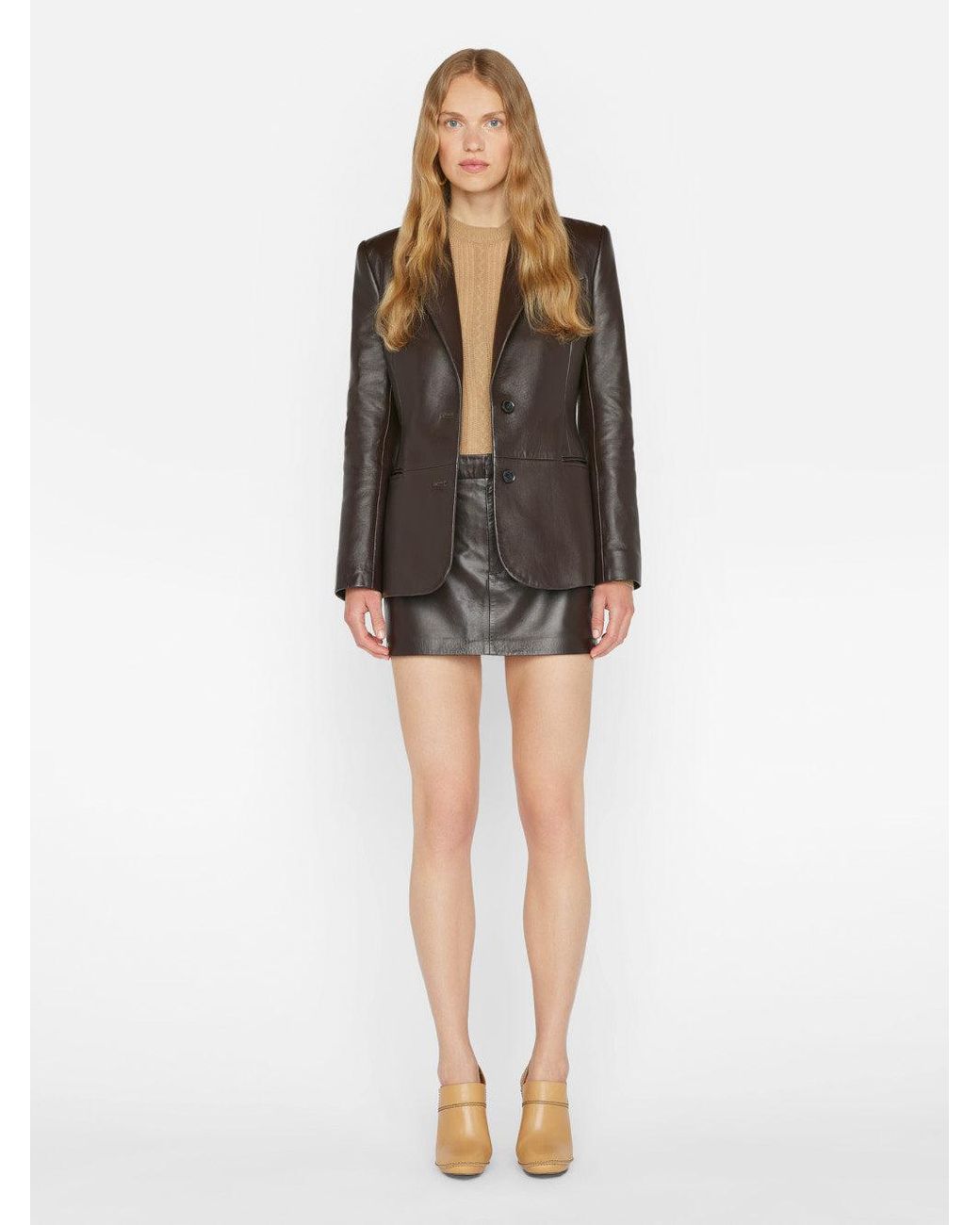 womens real leather dress Black Vegan Leather Mini Dress main image 1