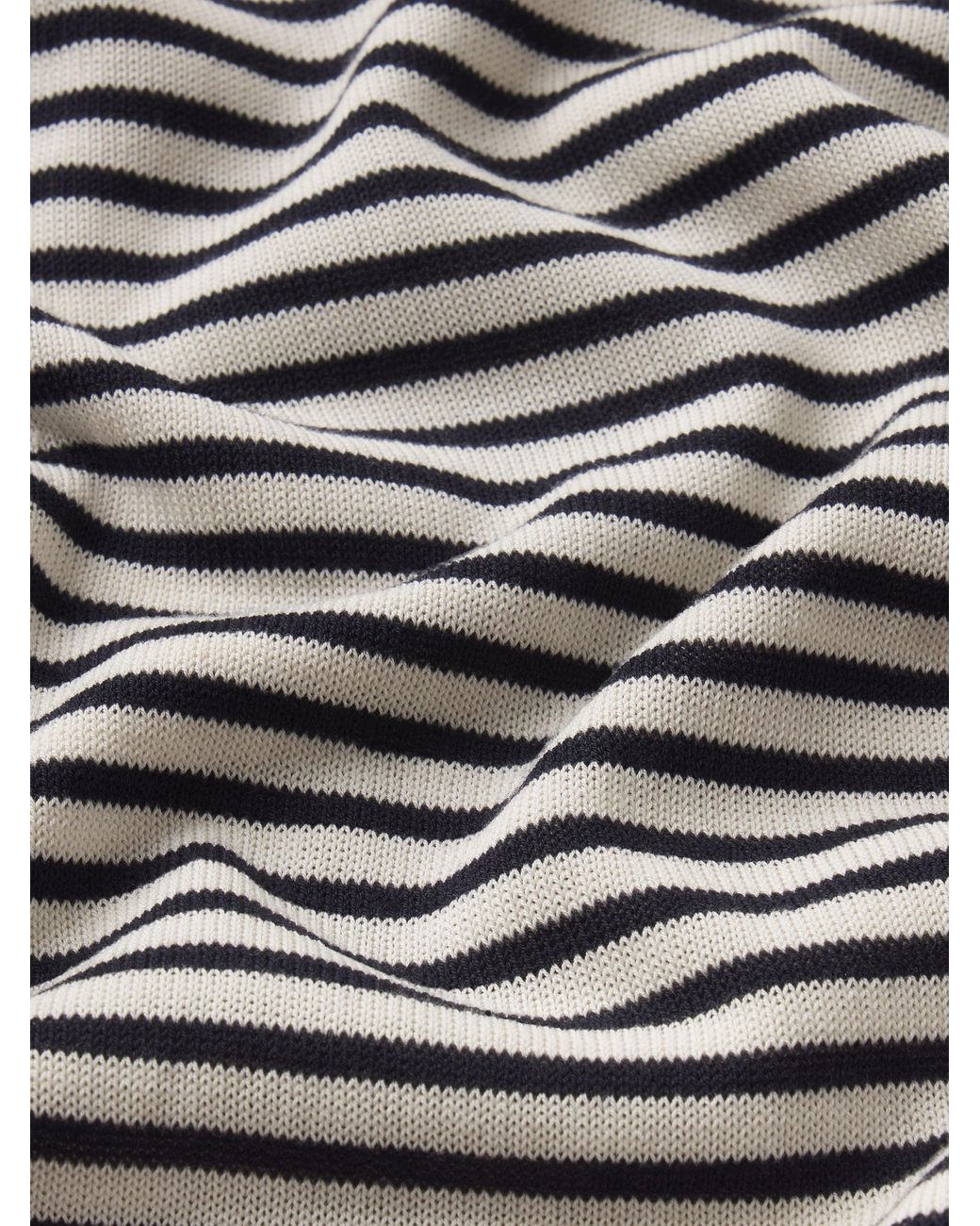 FRAME Gray The Striped Gathered Sweater