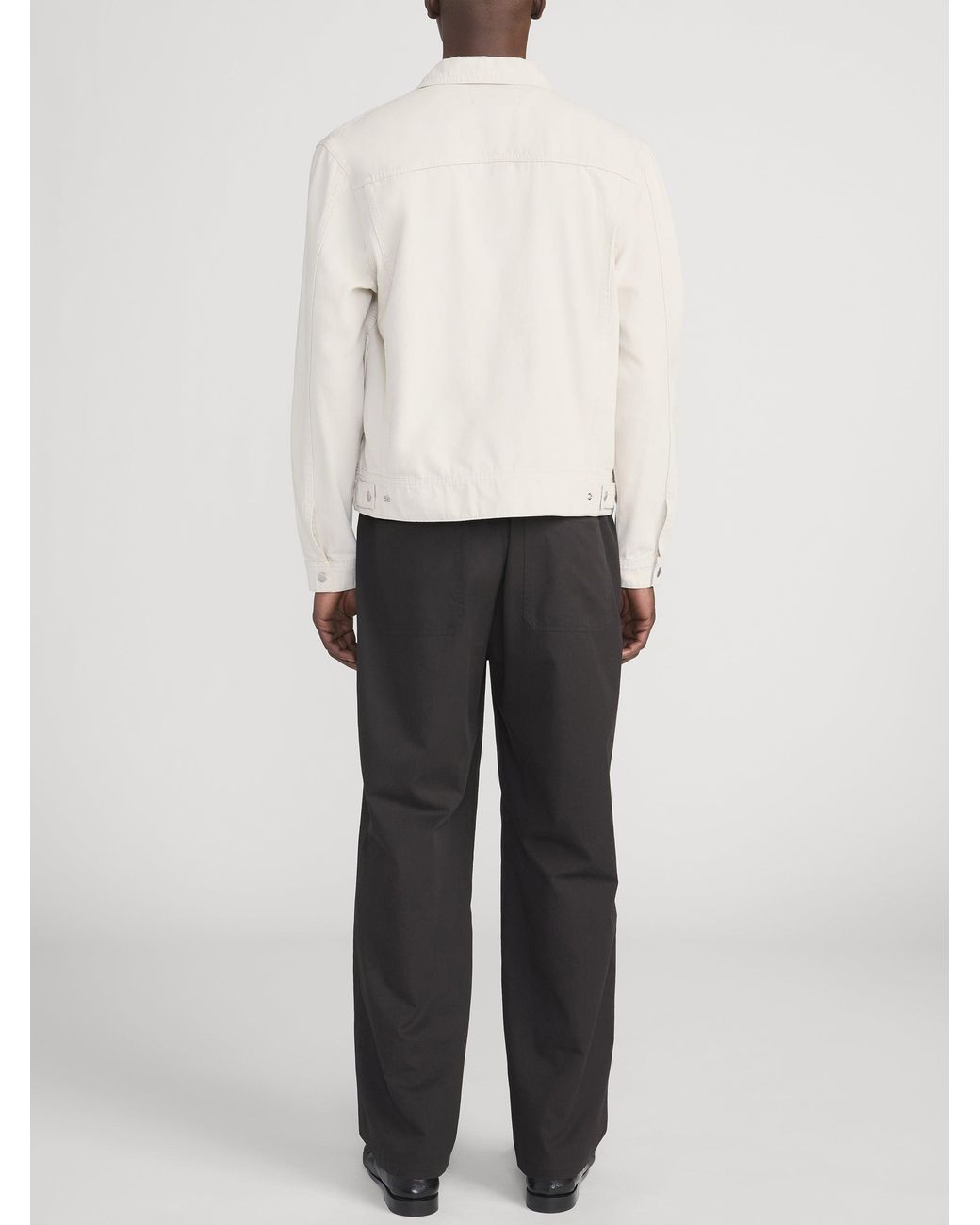 FRAME White Modern Canvas Jacket for men