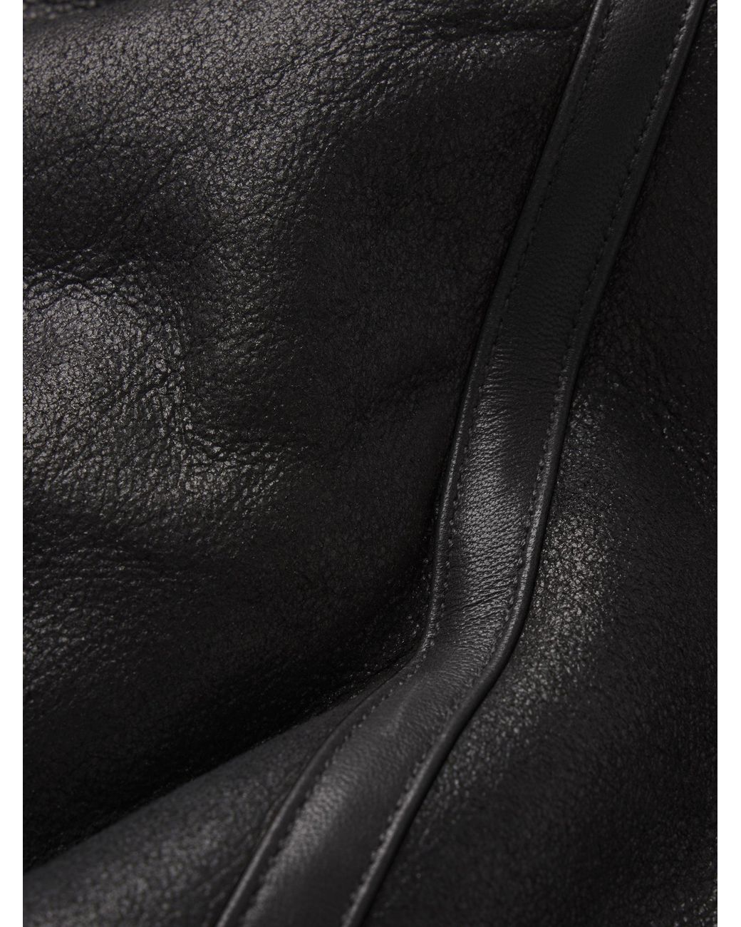 FRAME Black The Shearling Aviator Jacket