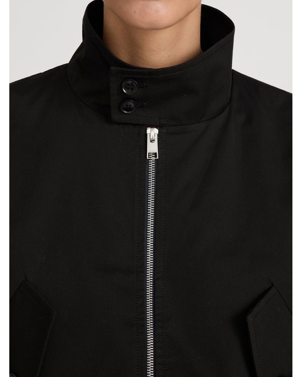 FRAME Black The Harrington Jacket