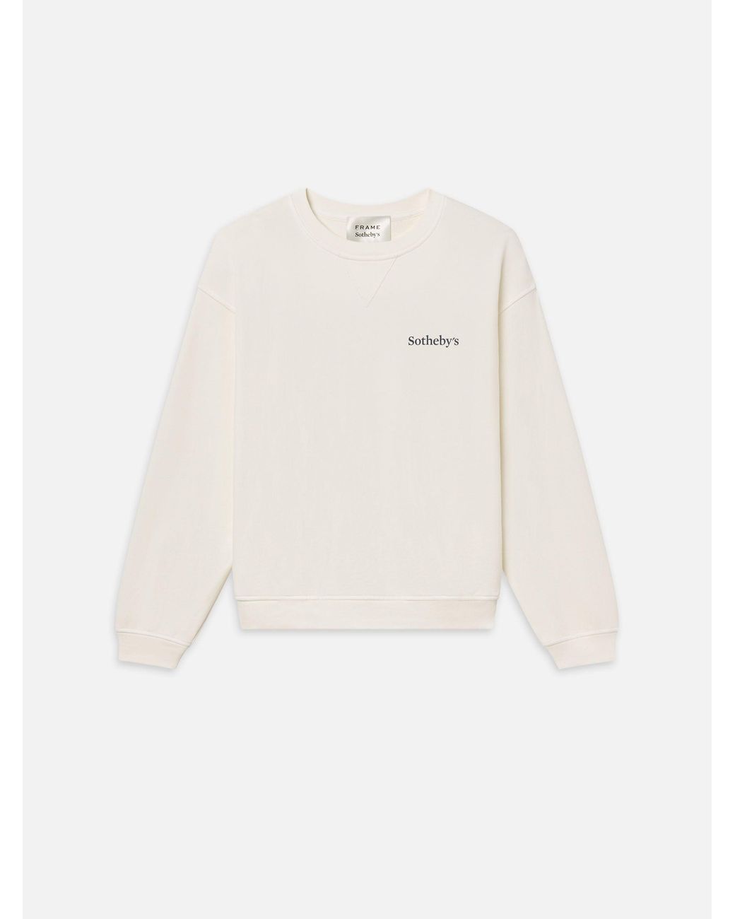 FRAME White Sotheby's Crewneck Sweatshirt