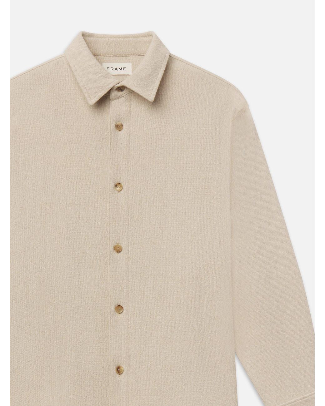 FRAME Natural Textured Overshirt for men