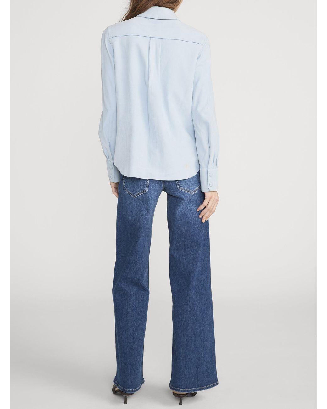 FRAME Blue Low Rise Le Slim Palazzo
