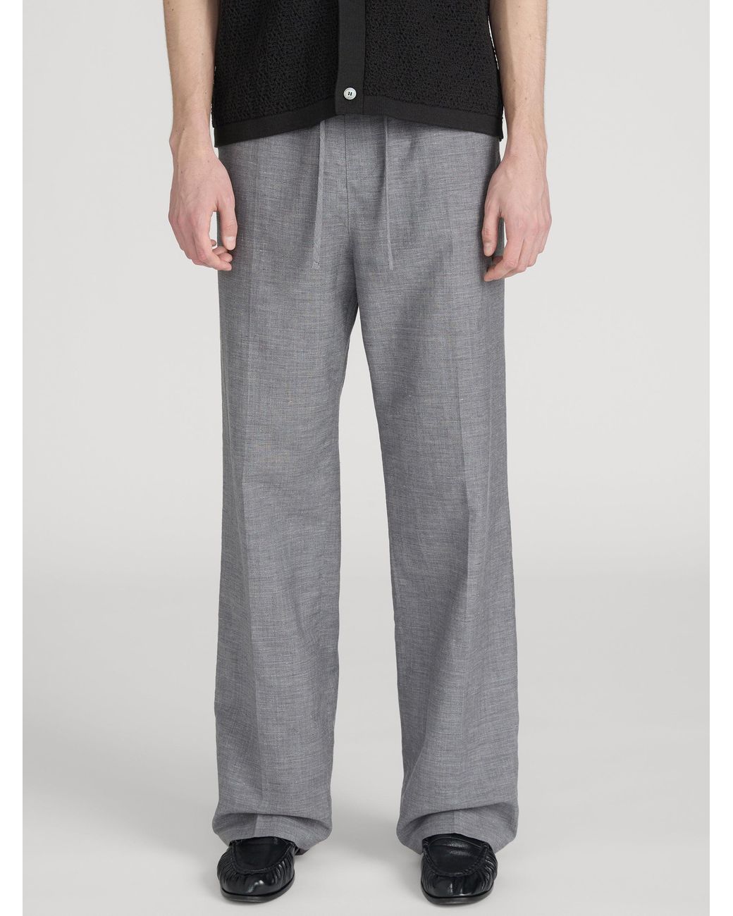 FRAME Gray Easy Wide Leg Trousers for men