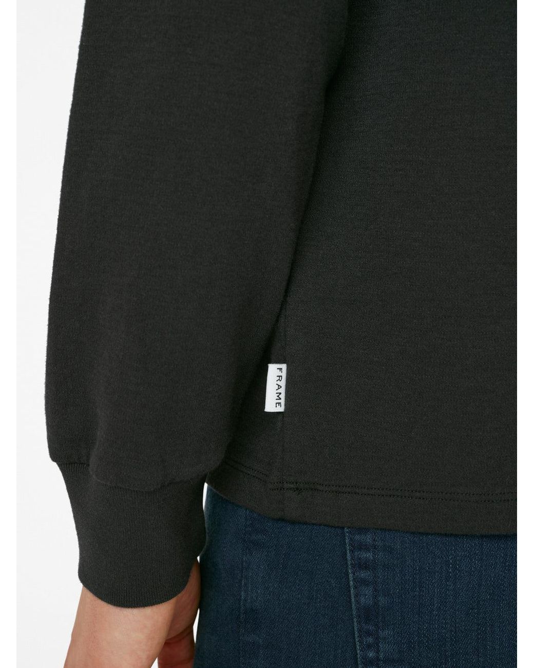 FRAME Blue Duo Fold Long Sleeve Tee for men