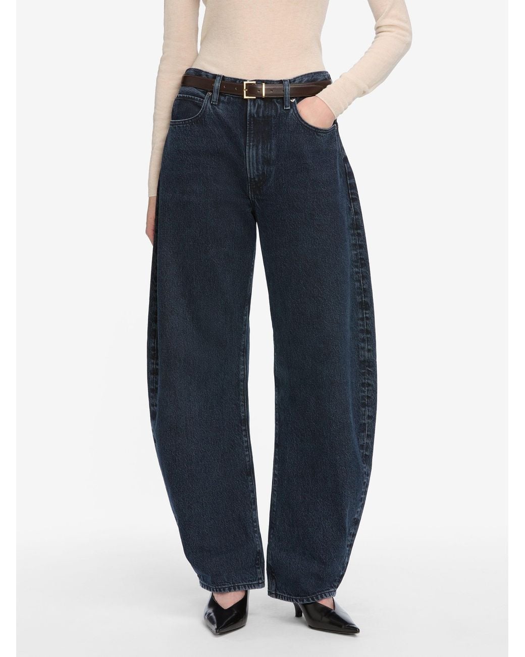 FRAME Blue The Bubble Jeans
