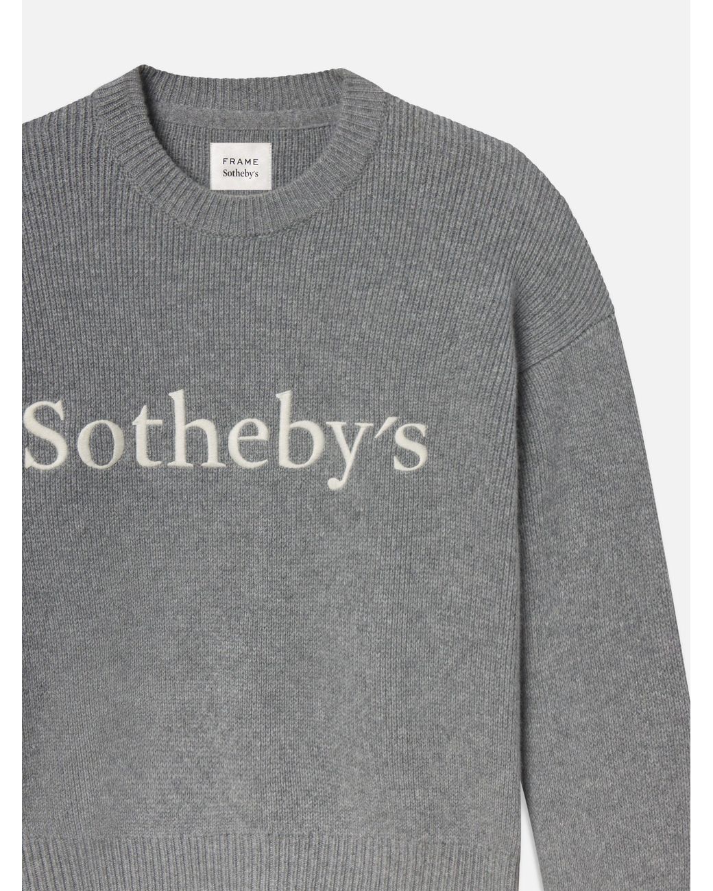 FRAME Gray Sotheby's Cashmere Sweater