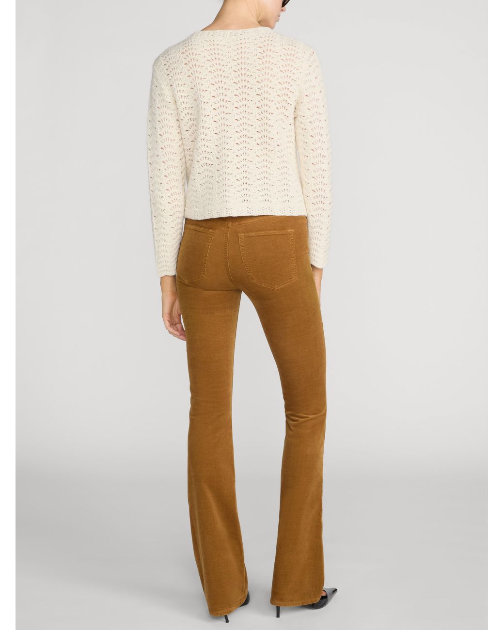 FRAME White The Chevron Knit Cardi
