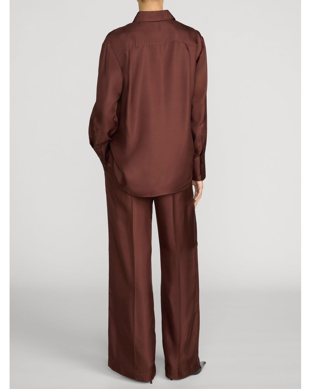 FRAME Brown The Silk Boy Shirt