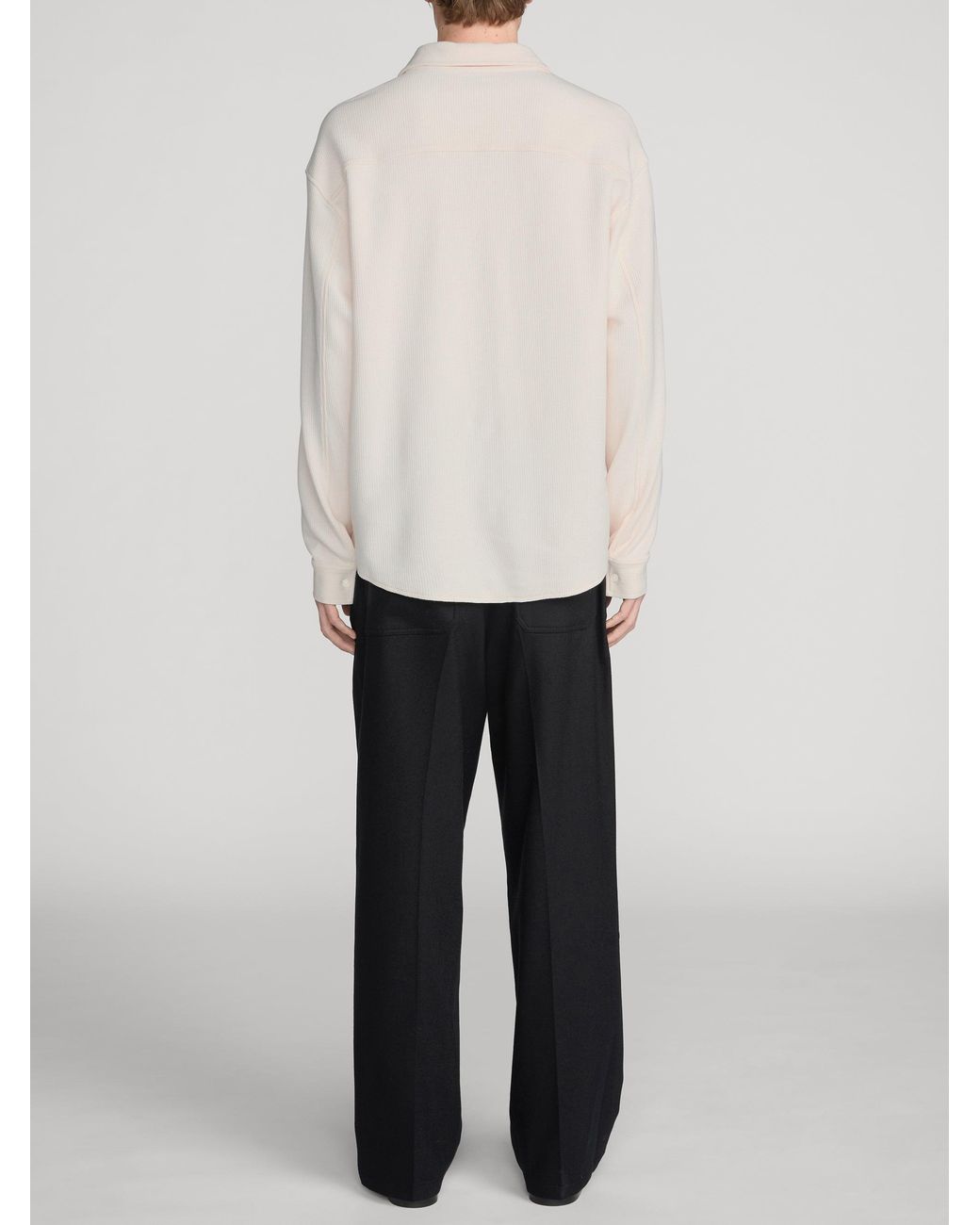 FRAME White Waffle Textured Shirt for men