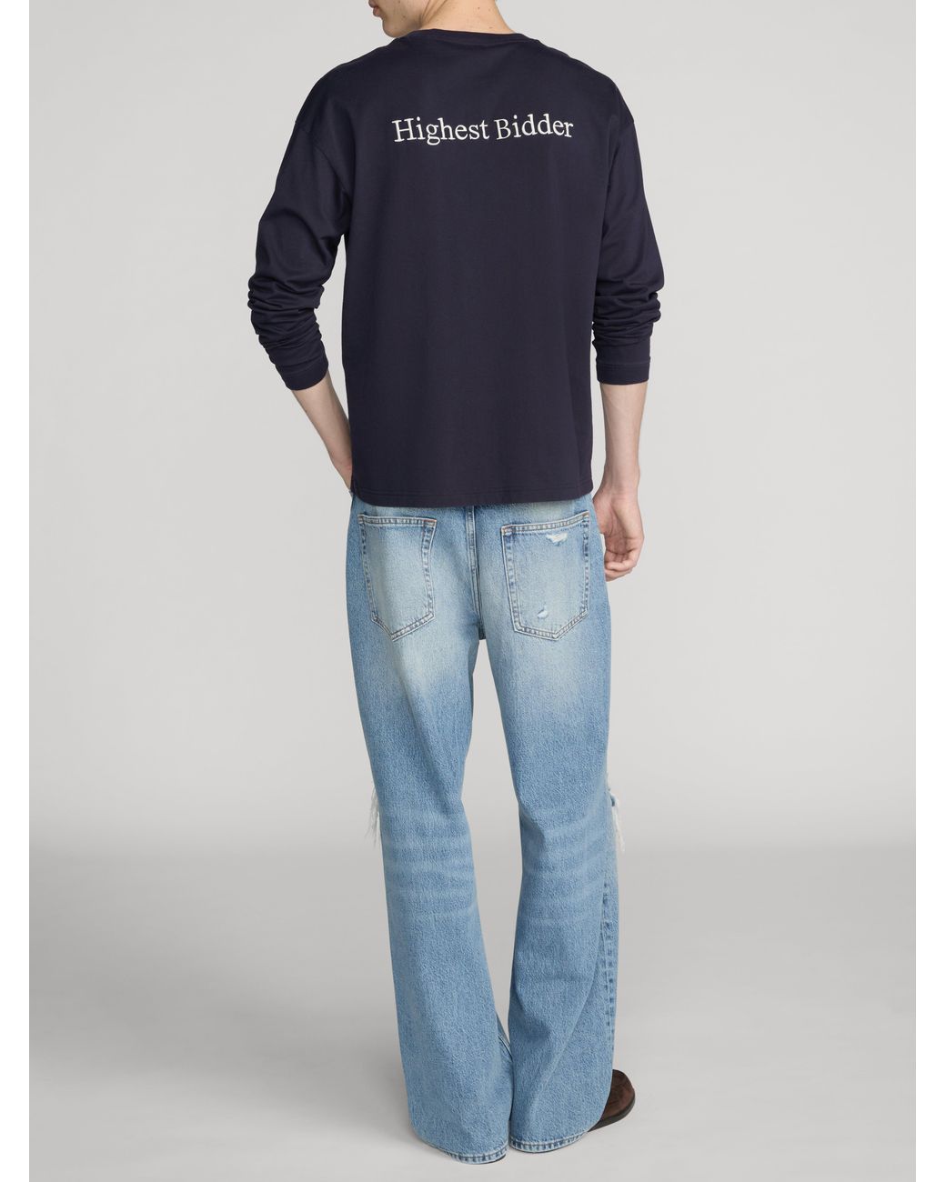 FRAME Blue Sotheby's Long Sleeve Tee for men