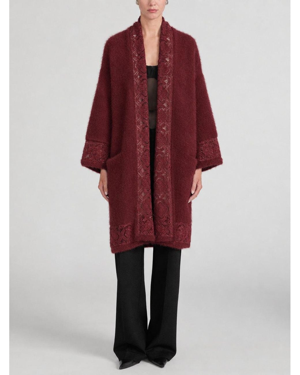 FRAME The Brushed Embroidered Coat