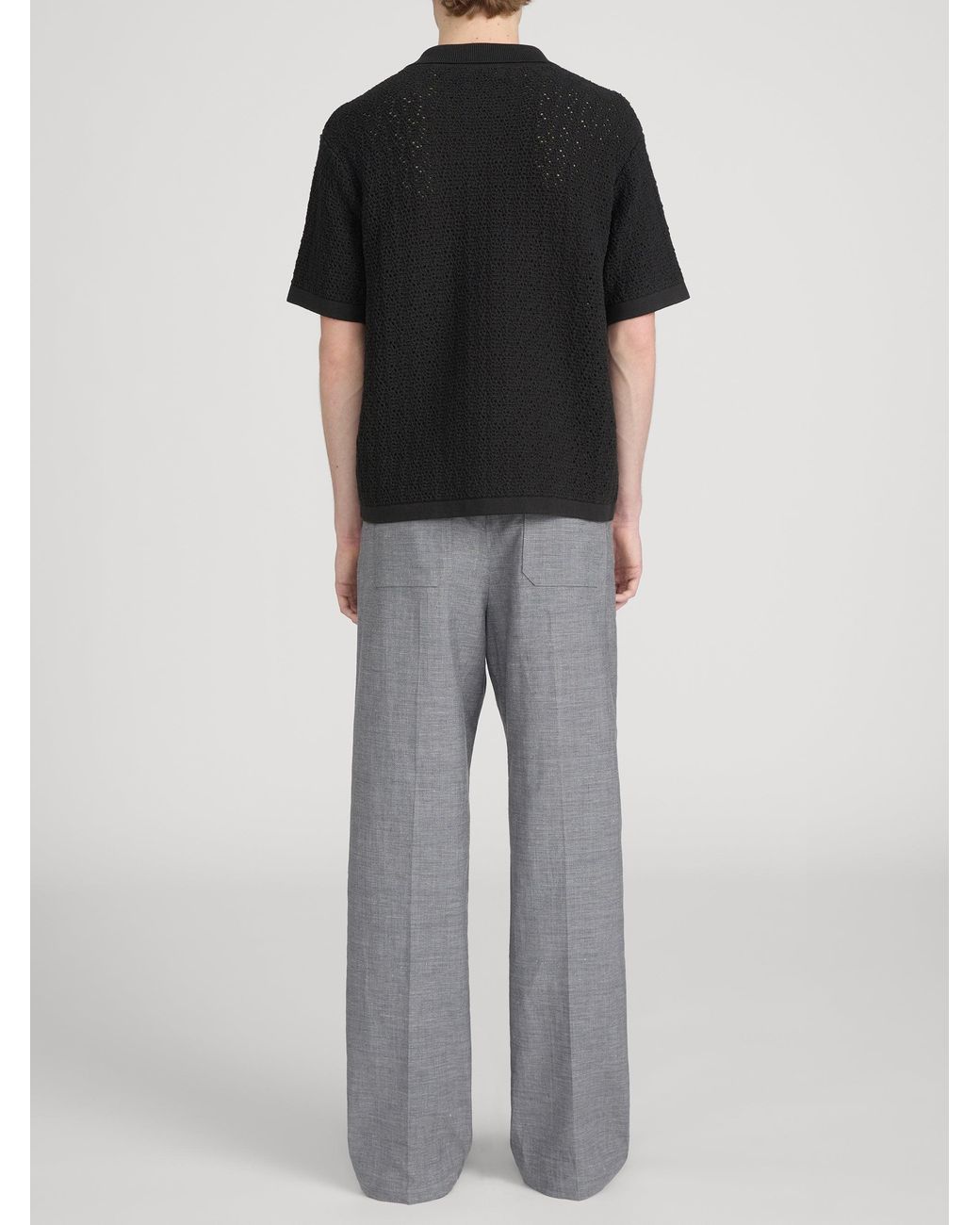 FRAME Gray Easy Wide Leg Trousers for men