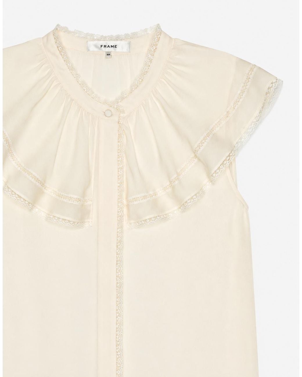 FRAME White The Lace Decor Soirée Top
