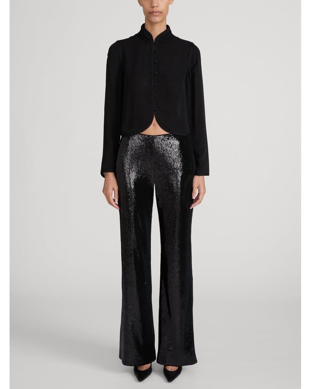 FRAME Black The Micro Sequin Pant