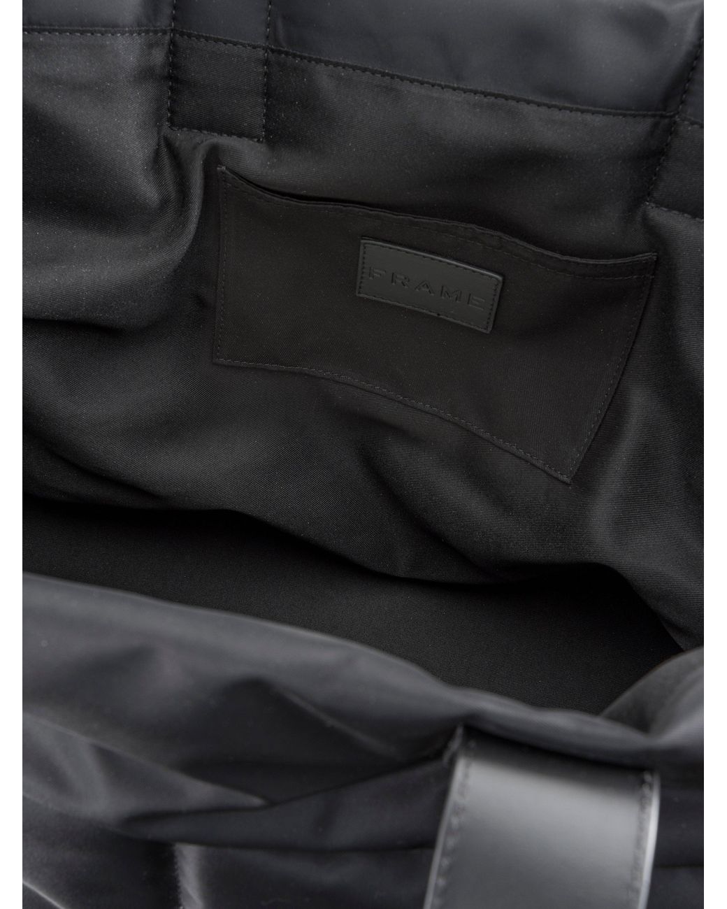 FRAME Black Nylon Quilted Plaque Tote for men