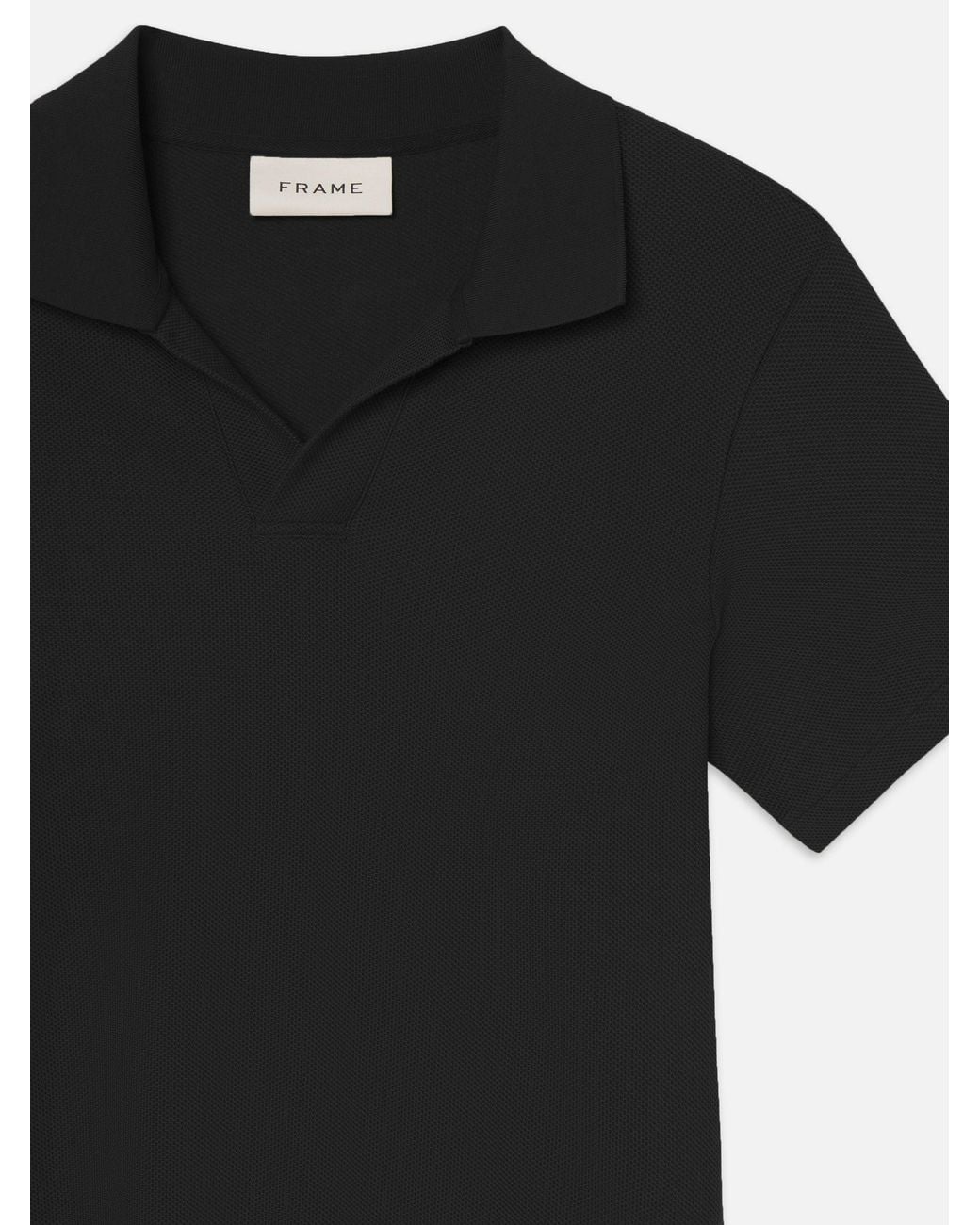 FRAME Black Jacquard Polo for men