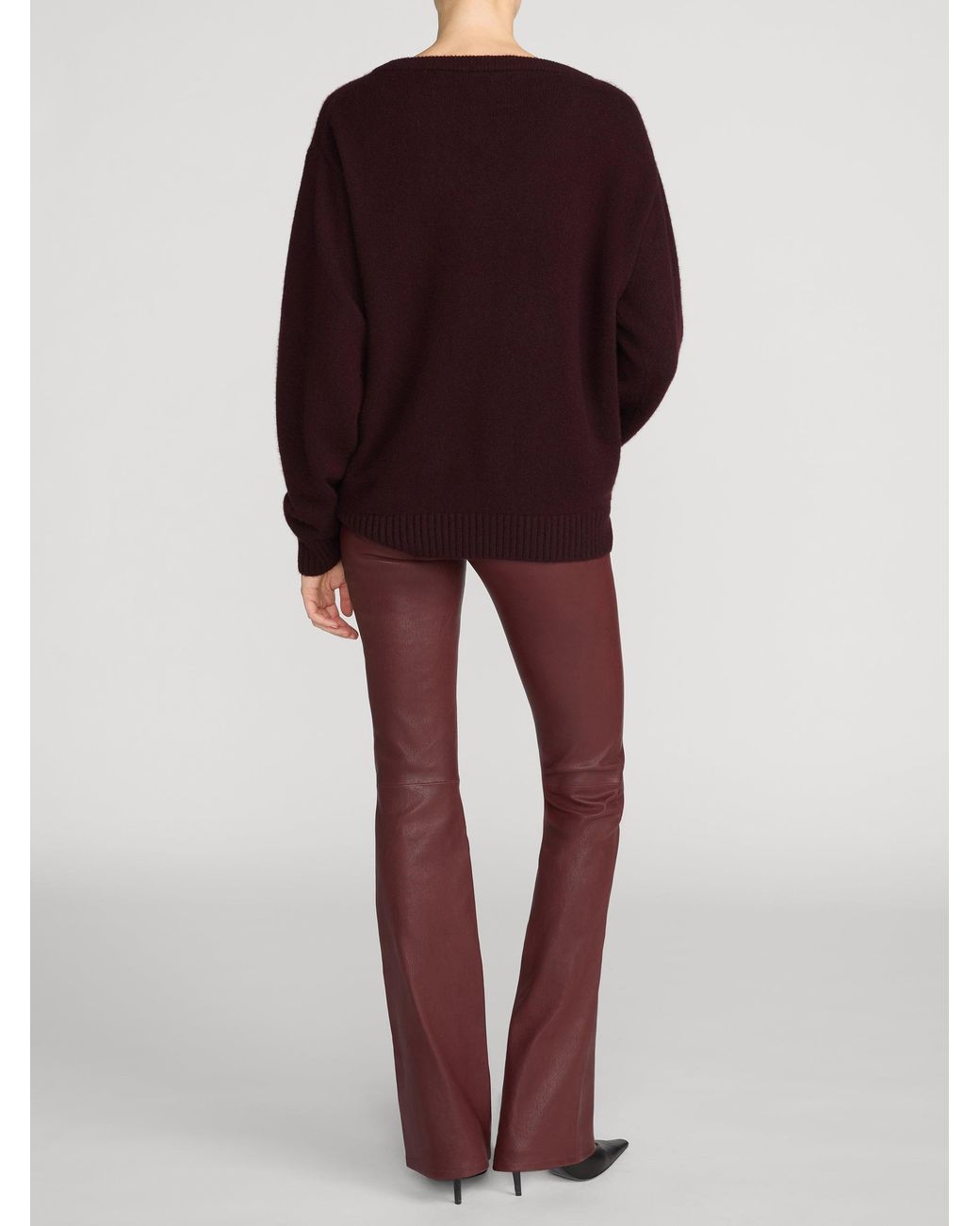 FRAME Red The Cashmere Relaxed V Sweater