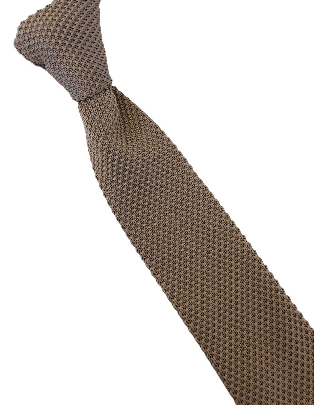 Brown Check Square Patterned Frederick Thomas Designer Tweed Wool Mens Tie