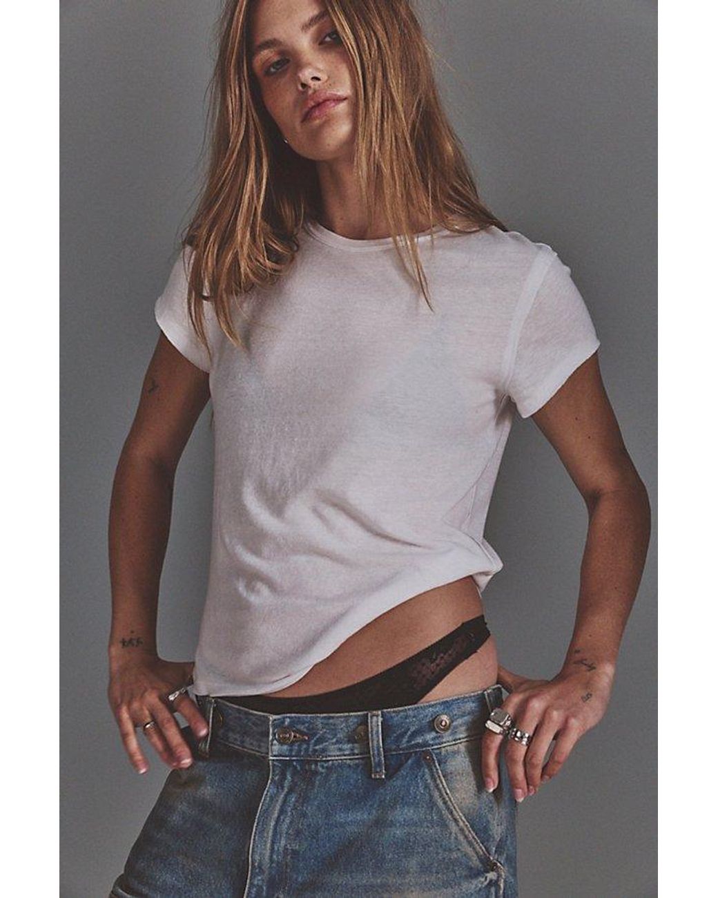 Free People White We The Free Nova Tee