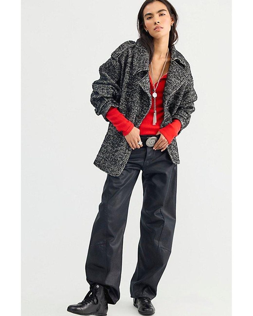 Free People Gray Julien Peacoat