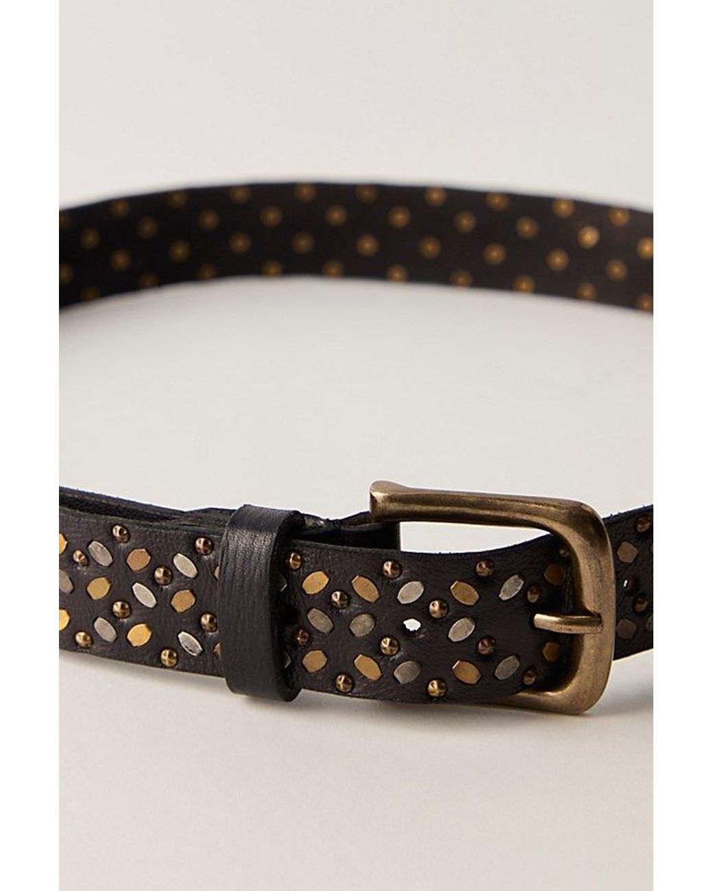 Free People Black Brie Stud Belt