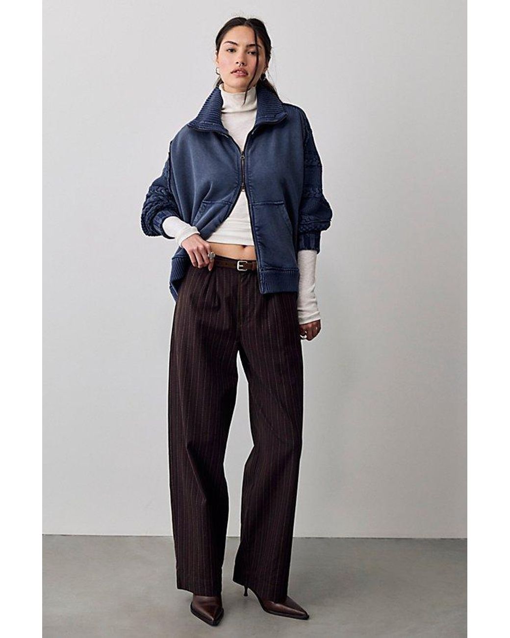 Free People Blue We The Free Alyiah Cotton Swit