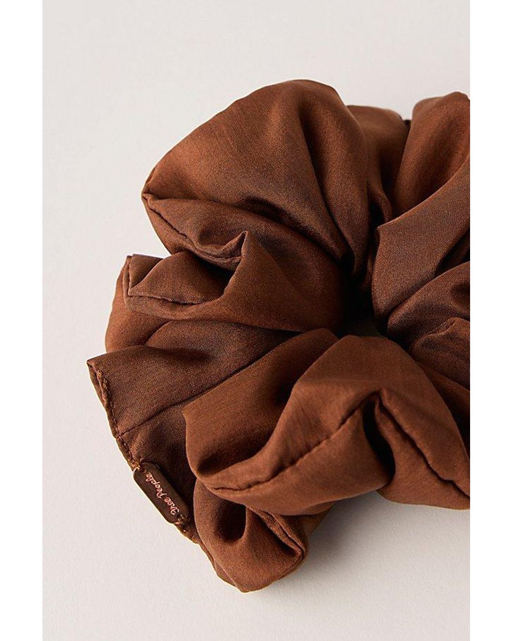 Free People Brown Leni Silk Scrunchie