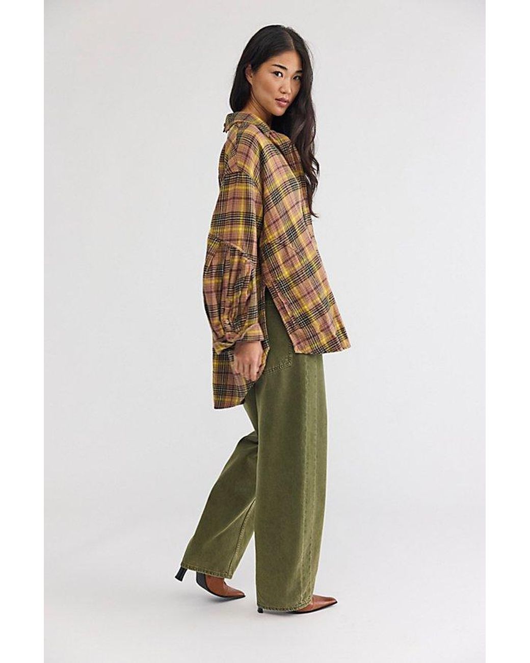 Free People Multicolor Selene Oversized Flannel