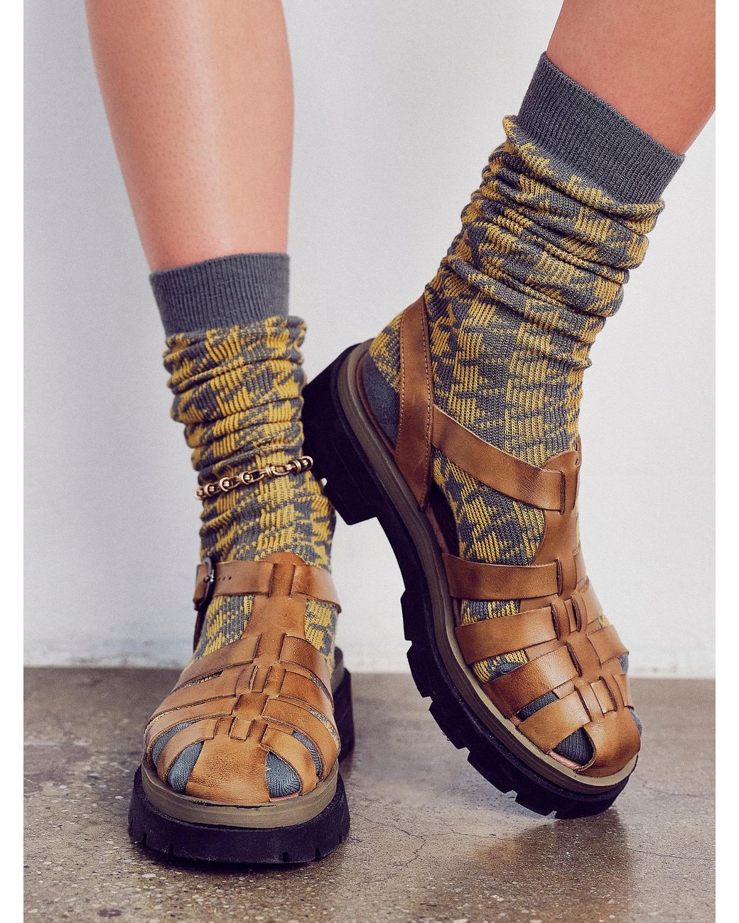 Free People Delaney Fisherman Platforms | Lyst