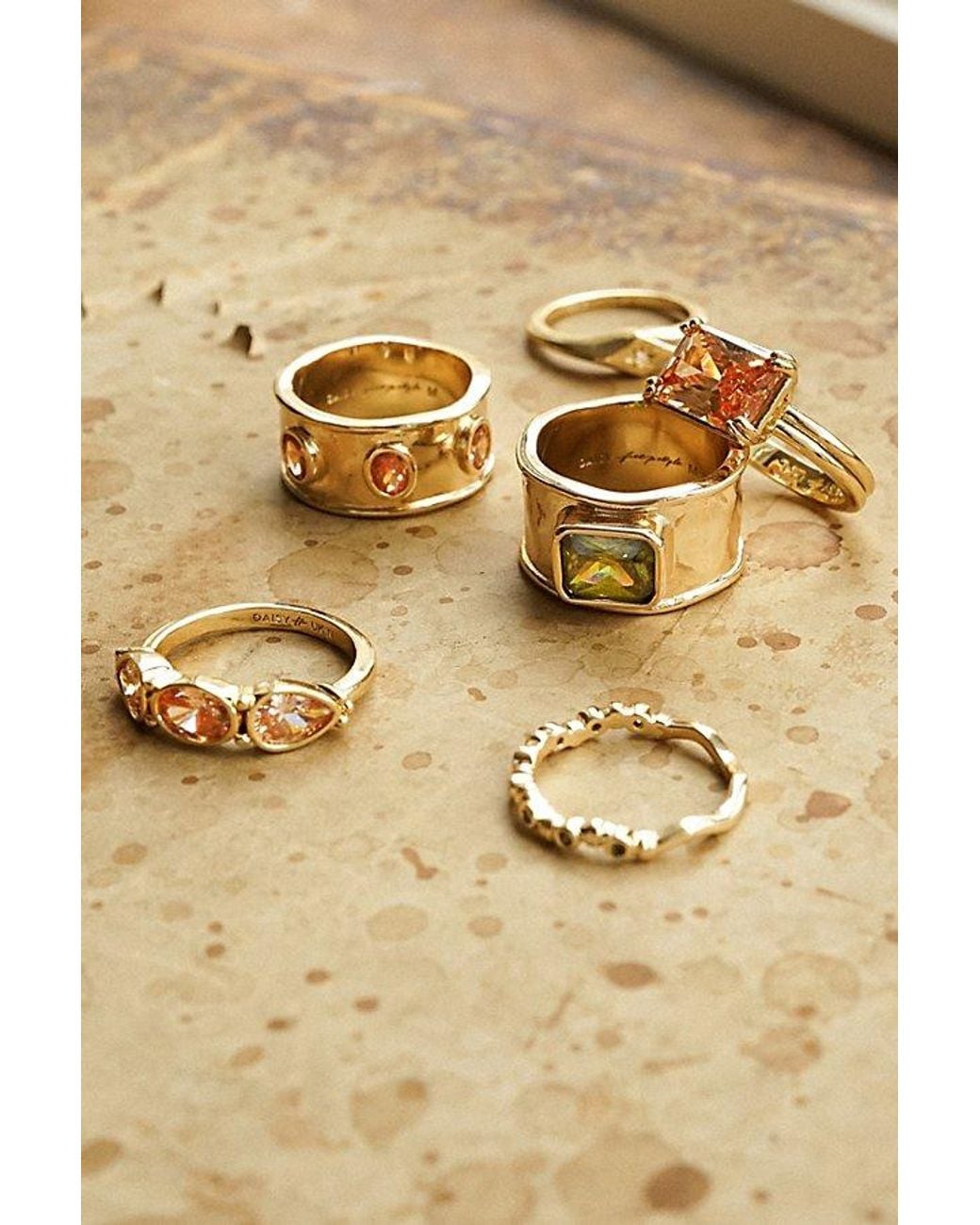 Daisy London Metallic X Free People Alma Single Stone Ring
