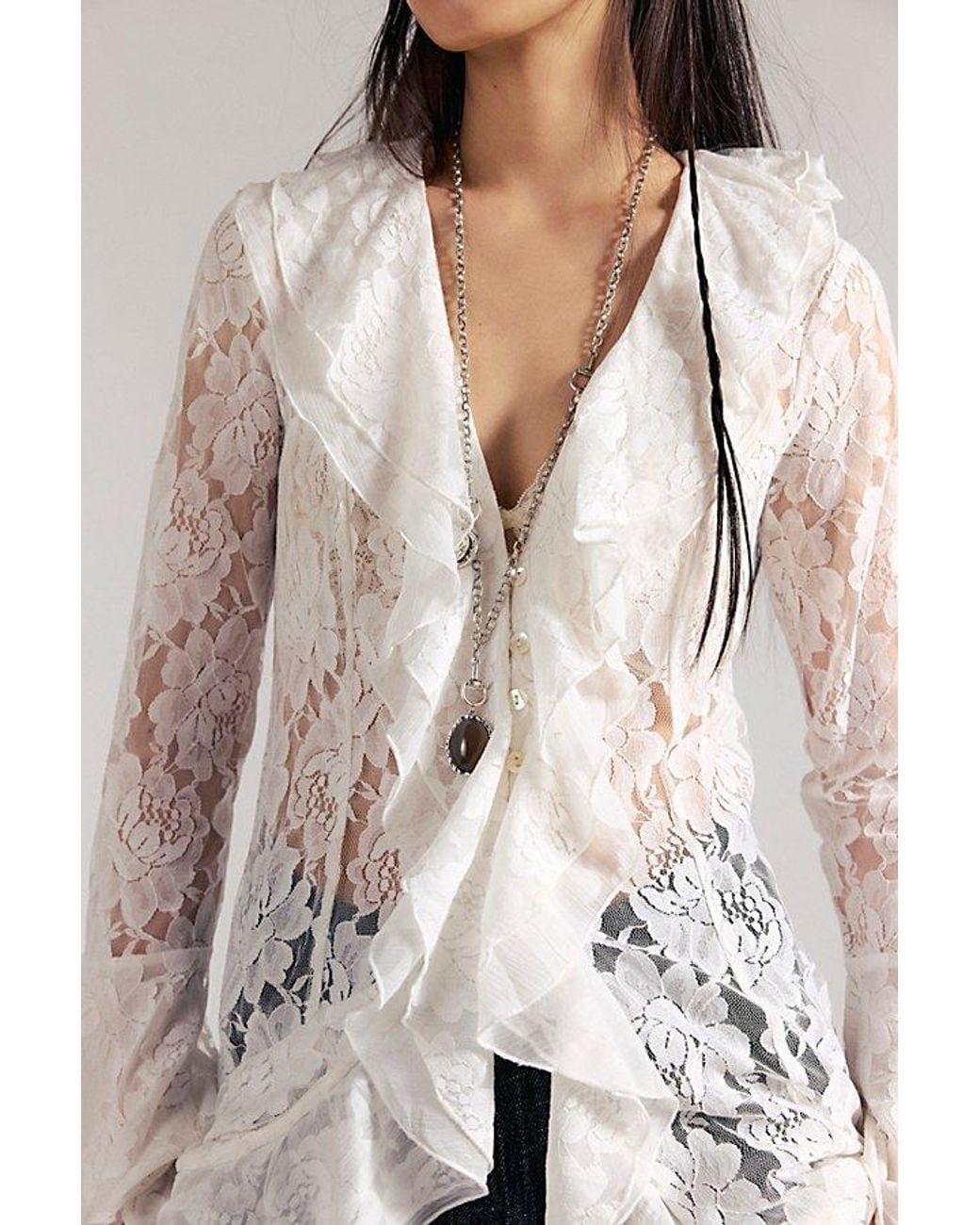 Free People Black Heirloom Maxi Top