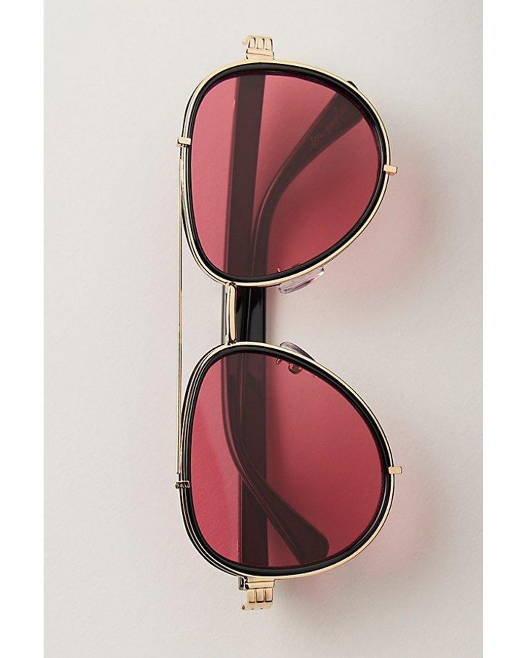 Free People Pink Wesley Oversized Aviator Sunglasses