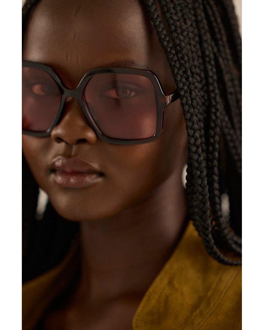 Free People Pink Lucia Square Sunglasses