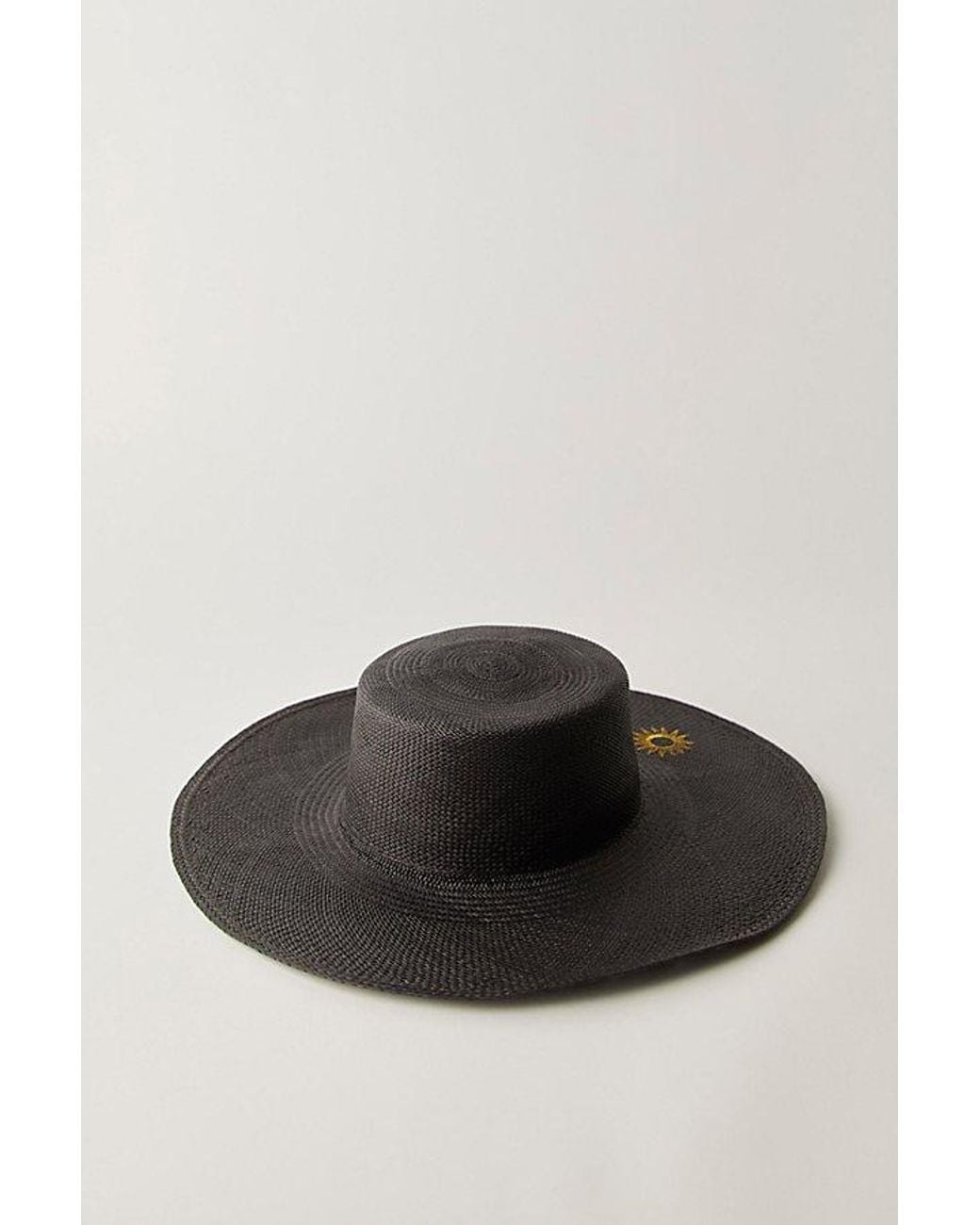 Van Palma Black Solveig Jr Straw Hat