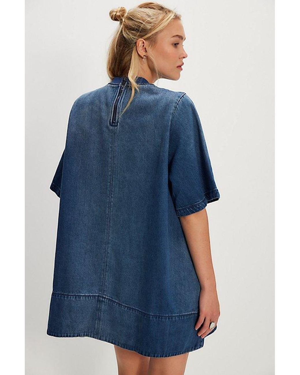 Free People Blue Harlow Mini Dress