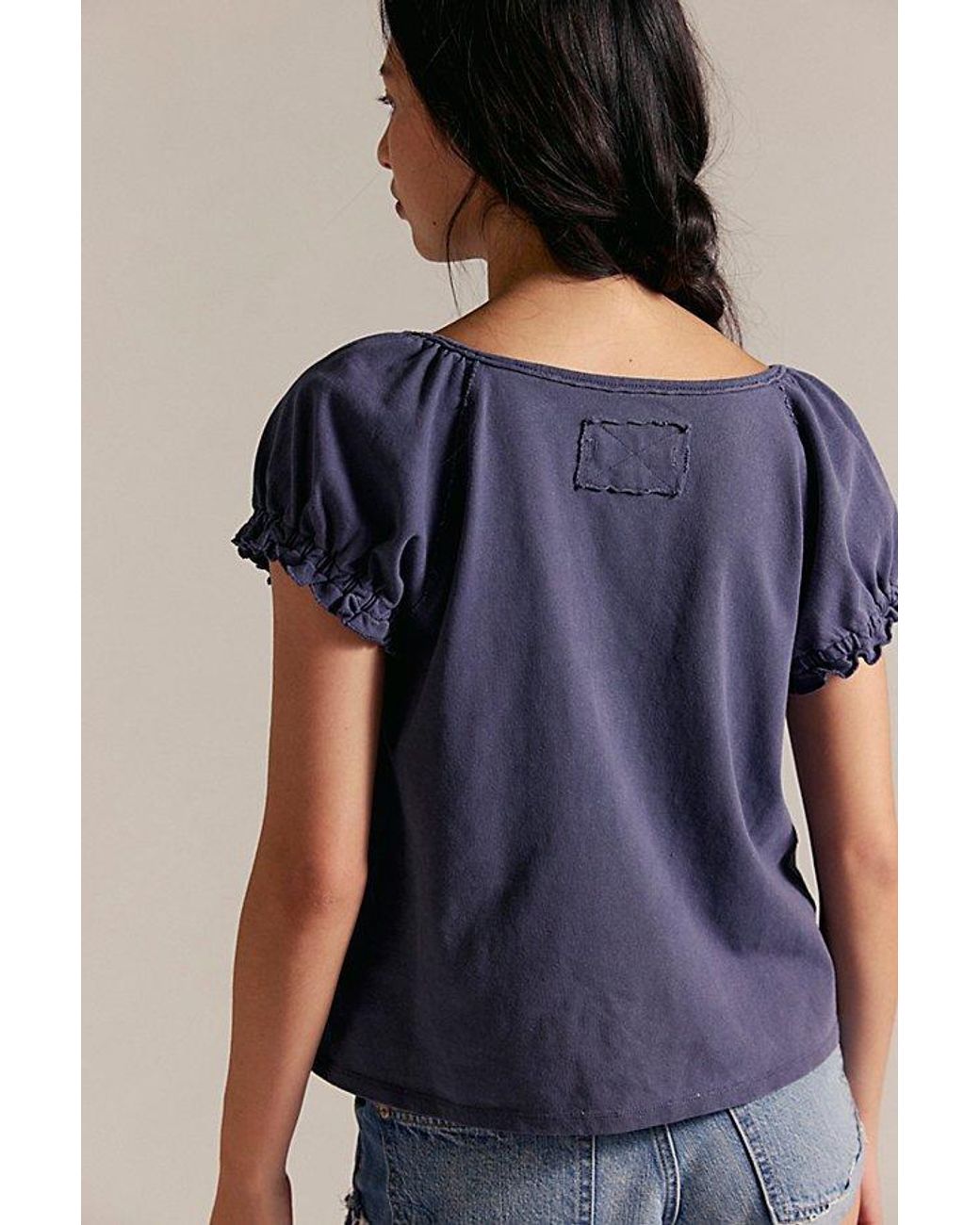 Free People Blue Issa Tee