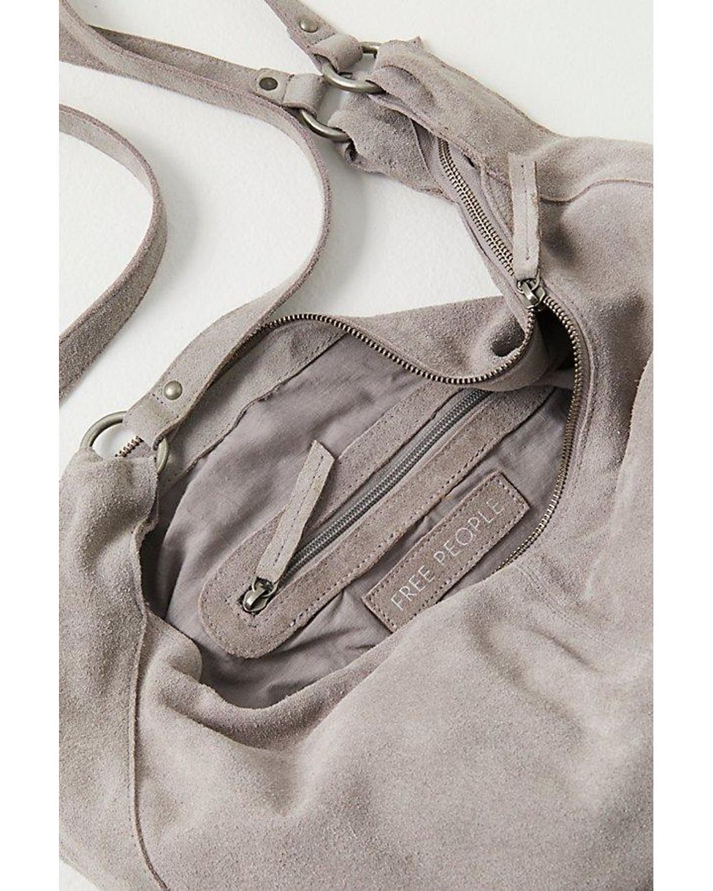 Free People Gray Roma Suede Tote Bag