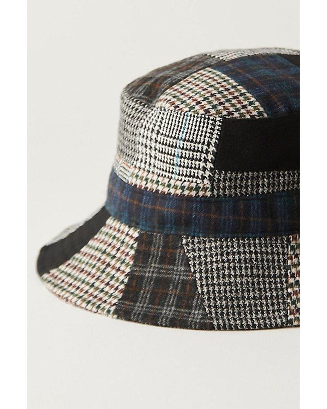 Free People Black Patched Up Bucket Hat
