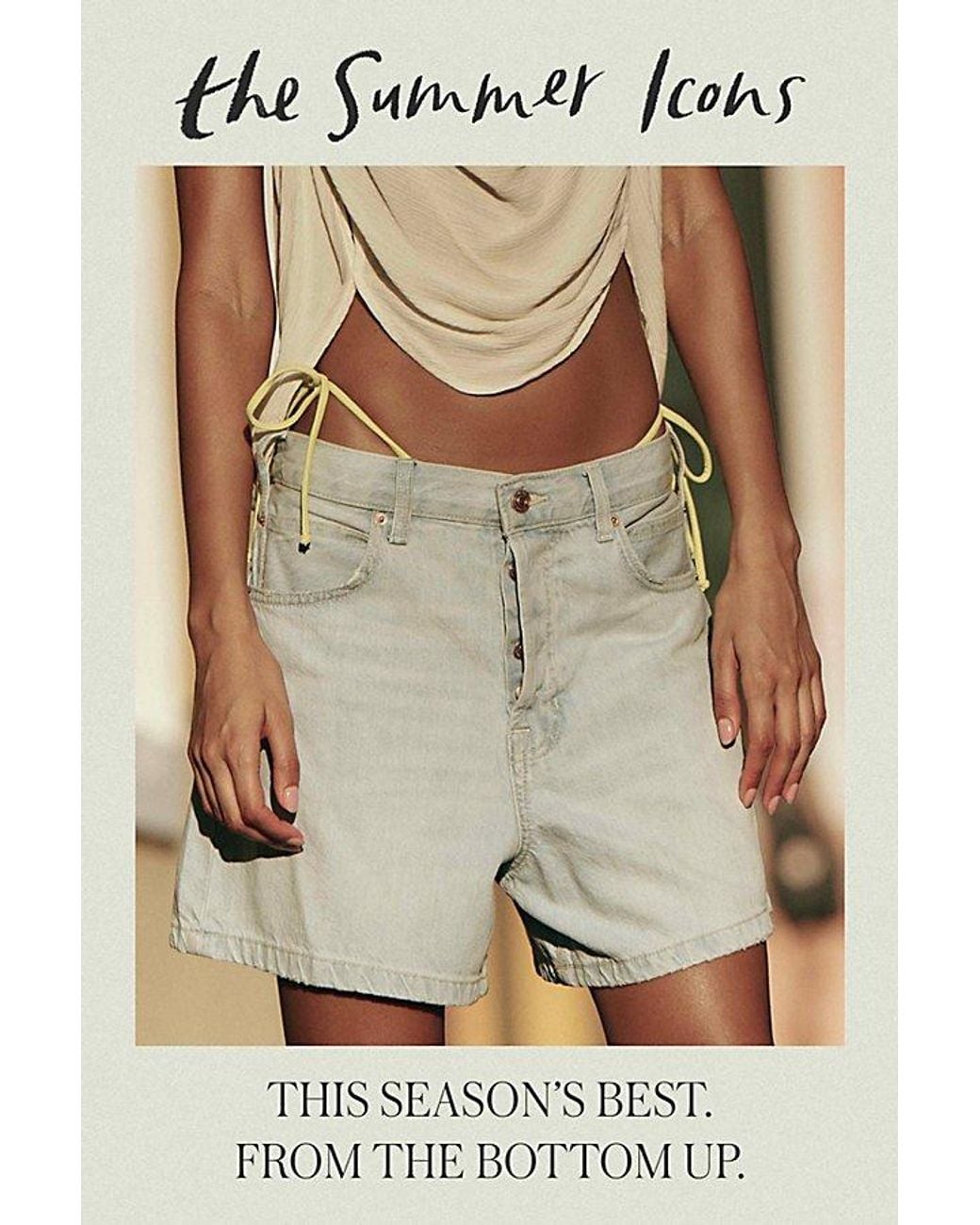 Free People Blue Tippi Denim Shorts