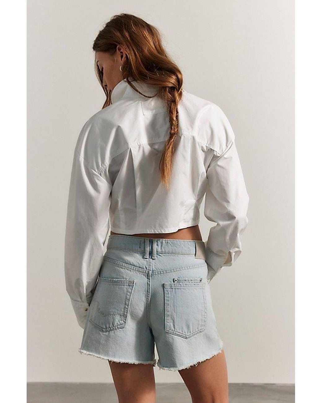 Free People Green Tippi Denim Shorts